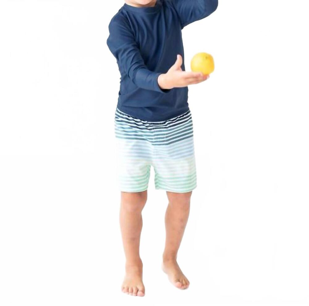 NEW RUGGED BUTTS water-repellent swim trunks in coastal stripe